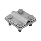 SATI - Morsetto a croce mista per tondo e piatto in acciaio zincato a caldo con piastra intermedia 3110701