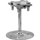 SATI - Morsetto a croce con piastra in acciaio zincato a caldo per piatti 20-30 mm altezza 100 mm 3110752