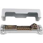 SATI - Piastra per collegamenti equipotenziali in ottone nichelato coperchio in PVC dim. 170x50x50 mm 3110913