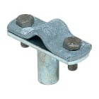 SATI - Supporto per tondo in zamak zincata per tondi 12,5-16 mm piedino filettato M8 altezza 30 mm