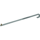 SATI - Supporto angolato per tegole in acciaio zincato dimensioni 420x20x3 mm bullone in ottone M8