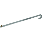 SATI - Supporto angolato per tegole in acciaio zincato dimensioni 420x20x3 mm bullone in ottone M8