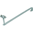 SATI - Supporto angolato per tegole in acciaio zincato dimensioni 420x20x3 mm tondo diam. 8-10 mm