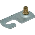 SATI - Supporto per tetti ondulati in acciaio zincato a caldo dimensioni 62x30x3 mm perno filetttato M8