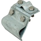 SATI - Supporto a morsetto per gronde in acciaio zincato a caldo per tondi diametro 8-10 mm