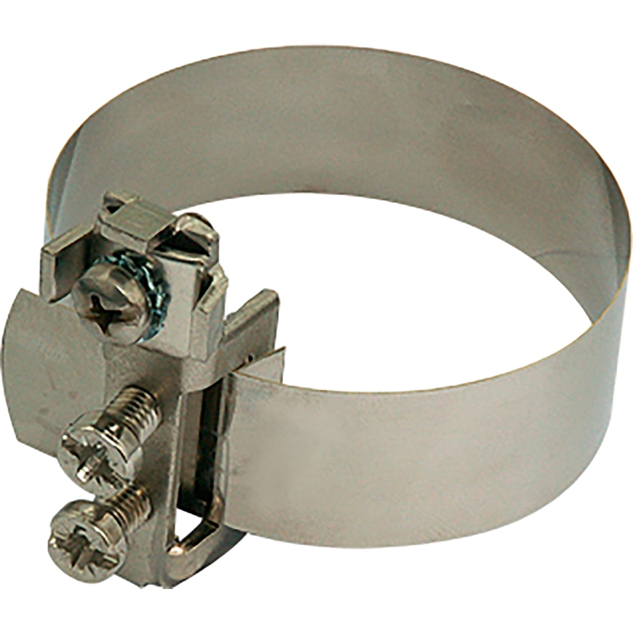 SATI - Fascetta in ottone nichelato lunghezza 235 mm per tubi diametro 3/8 - 1 1/2 pollici