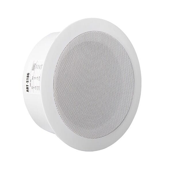 NOTIFIER - FIRE CEILING SPEAKER 6W - 18CM WHITE ABT-S186