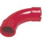 NOTIFIER - CURVA A 90 IN ABS DI COLORE ROSSO 21MM