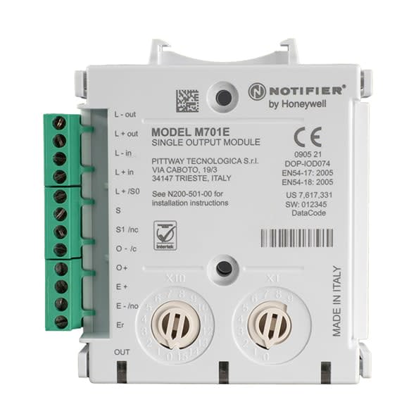 NOTIFIER - SINGLE OUTPUT MODULE - NOTIFIER M701E