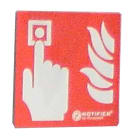NOTIFIER - CARTELLO IND. METAL PER PULSANTI 5PCS
