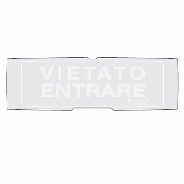 NOTIFIER - PELL.VIETATO ENTRARE FONDO GRIGIO