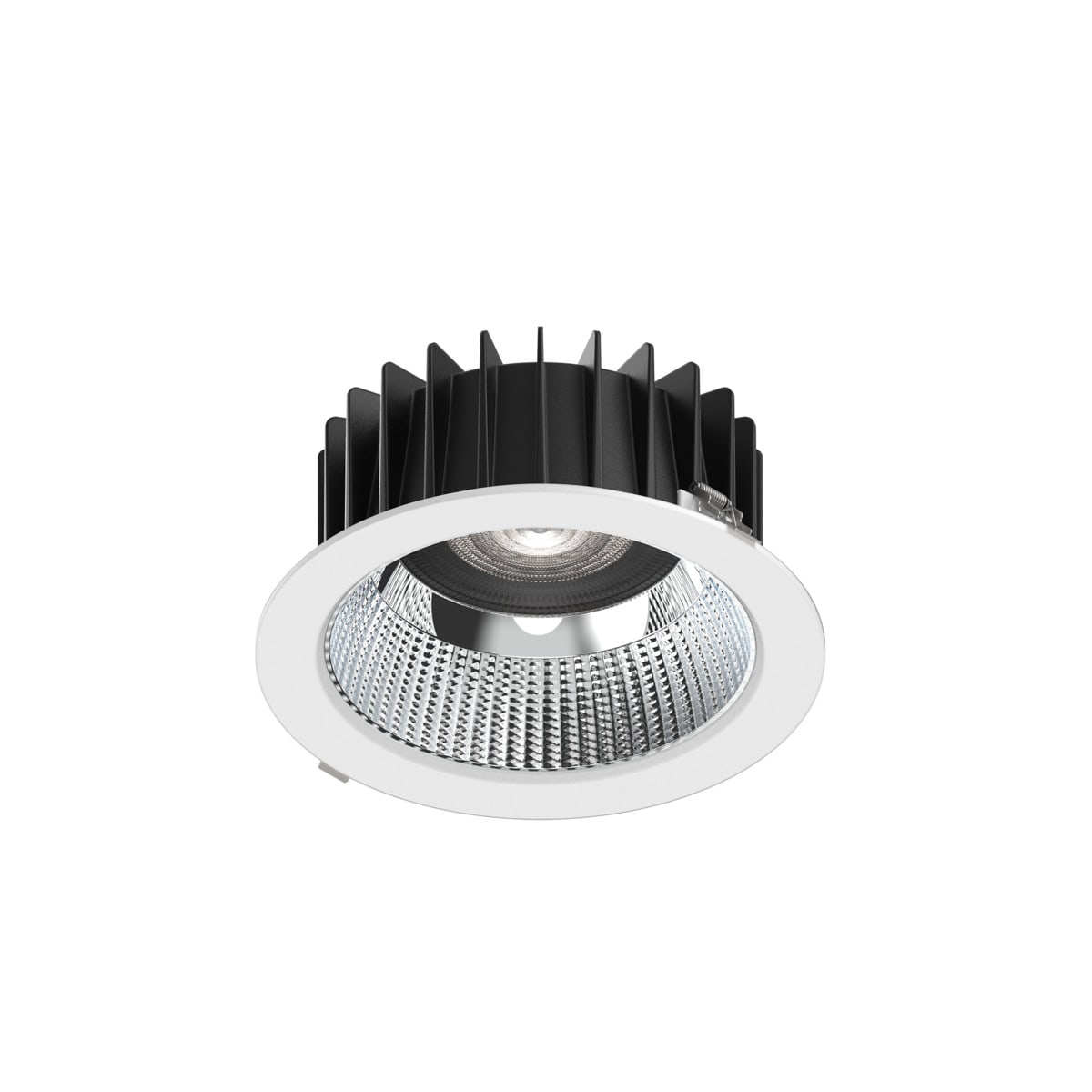 NOVALUX - NIK 16W 4K DALI CRI90 UGR<19: downlight LED tondo da incasso con molle in acciaio per spessori 5-15 mm, garanzia 5 anni.