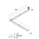 NOVALUX - LUCKY EVO: LED ANG.25W DALI 3K BIA L=592