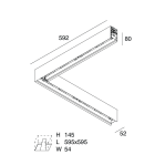 NOVALUX - LUCKY EVO: LED ANG.25W DALI 3K BIA L=592