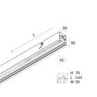 NOVALUX - LUCKY EVO C: LED 32W 3K L=1406 BI. DALI
