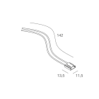 NOVALUX - Strip led con connettore e cavo, 238/240 led, 10 pezzi. Connettore cavo-strip con cavo di alimentazione, 10 pezzi.