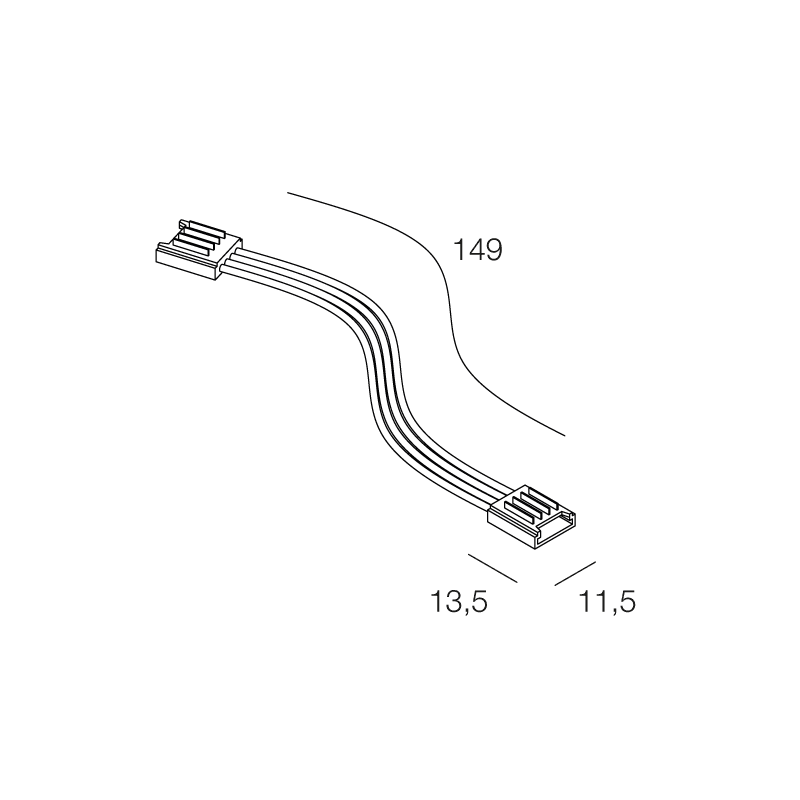 NOVALUX - Strip led con 2 connettori e cavo rgb, 10 pezzi. Connettore flessibile strip-strip, 10 pezzi, con 2 connettori e cavo di giunzione. 100976.99