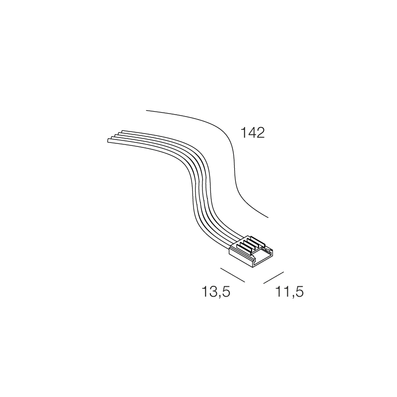 NOVALUX - Strip led con connettore e cavo rgb+w, 10 pezzi. Connettore cavo-strip, 10 pezzi, provvisto di cavo di alimentazione.