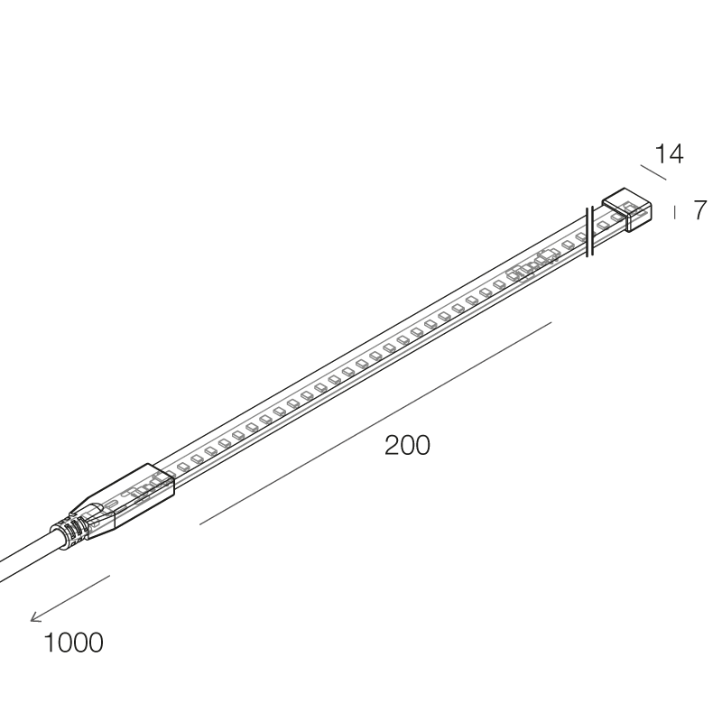 NOVALUX - STRIP LED 230VAC: 18W/M - 5M - 4K
