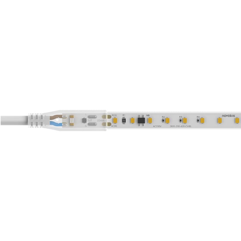 NOVALUX - STRIP LED 230VAC: 18W/M - 50M - 4K