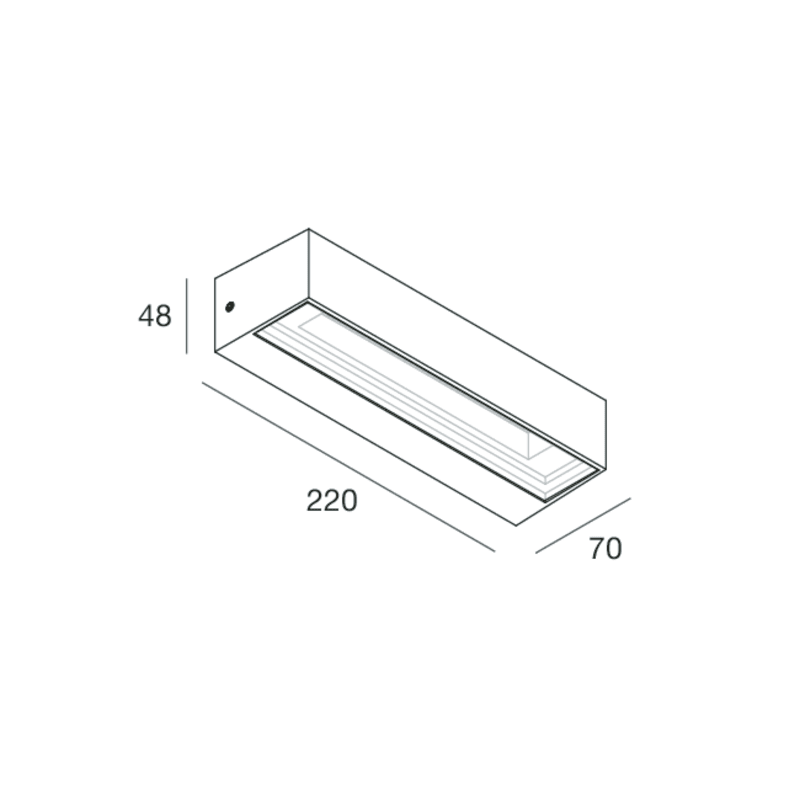 NOVALUX - TILE: PARETE 2X8W 3/3.5/4K IP65 GRI.ANTR