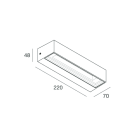 NOVALUX - TILE: PARETE 2X8W 3/3.5/4K IP65 GRI.ANTR