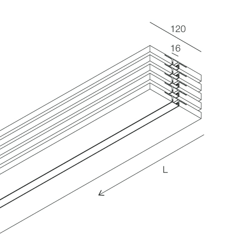 NOVALUX - L-16 SYS: LINEARE OPALE 2M N.5