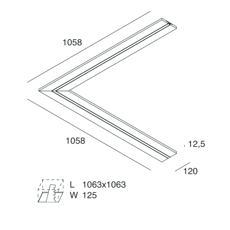 NOVALUX - L-16 SYS: ANGOLARE OPALE 1+1M