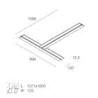NOVALUX - l-16 evo t opale 1+1m profilo a t 1066x998 standard