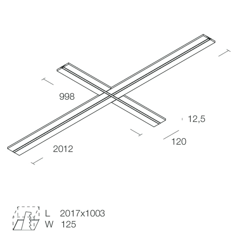 NOVALUX - l-16 evo x opale 1+1+1m profilo a x 2012x998 standard