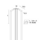 NOVALUX - L-16 evo edge opale 2m ang.int profilo lineare per spigolo interno, tagliabile, in cartongesso con alluminio, garanzia 5 anni.