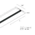 NOVALUX - L-16 TRACK: LINEARE 2 M NERO 1018B3.02