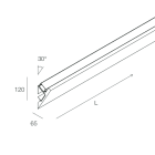 NOVALUX - V-30: VELETTA ANG.30 OPALE L.2000MM 1018C1.99