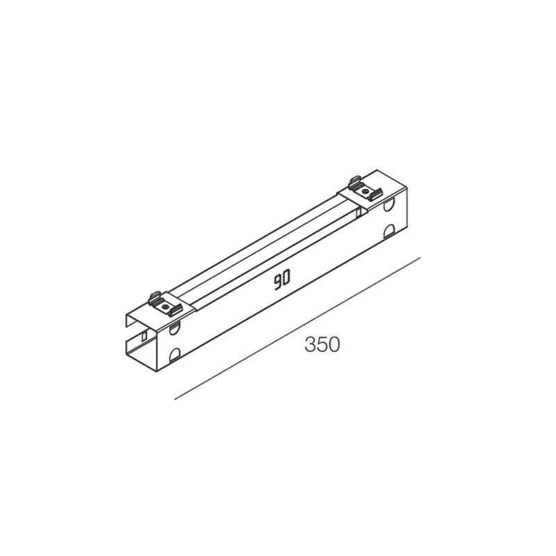NOVALUX - V-90: STAFFA PARETE 90 L.350MM