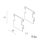 NOVALUX - P-40: COPPIA TESTATE DI CHIUSURA PROFILO