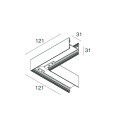 NOVALUX - P-30: ANGOLO L PLAFONE-SOSP-PARETE NERO