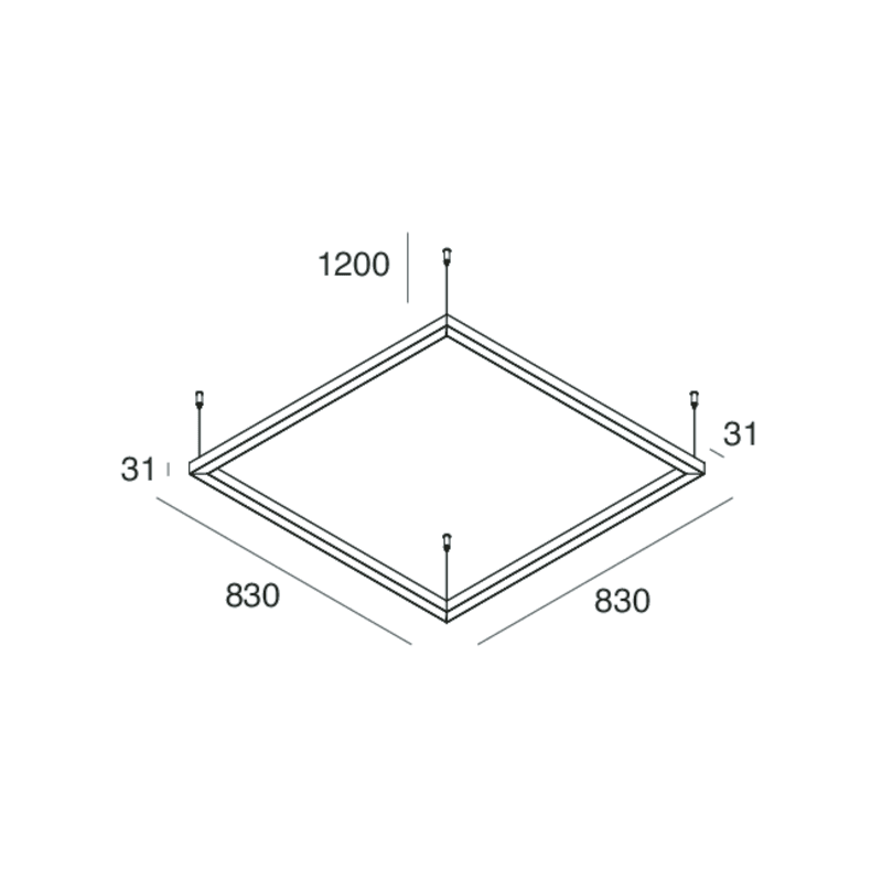 NOVALUX - P-30: QDR 32W 3K CAPP SOSP L=830