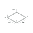 NOVALUX - P-30: QDR 32W 4K CAPP SOSP L=830