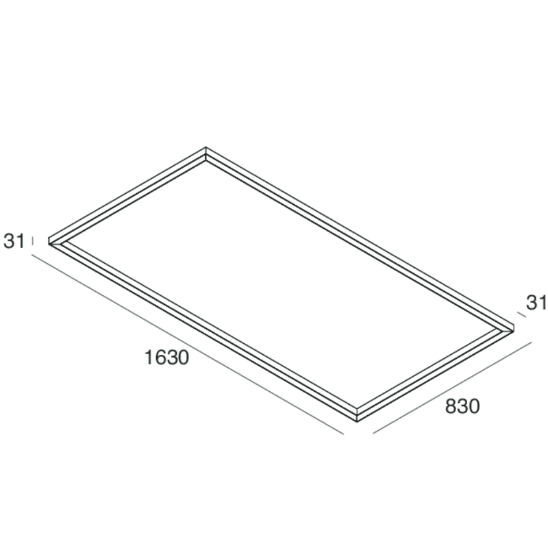 NOVALUX - P-30: RETT 48W 3K CAPP PLAF L=1630