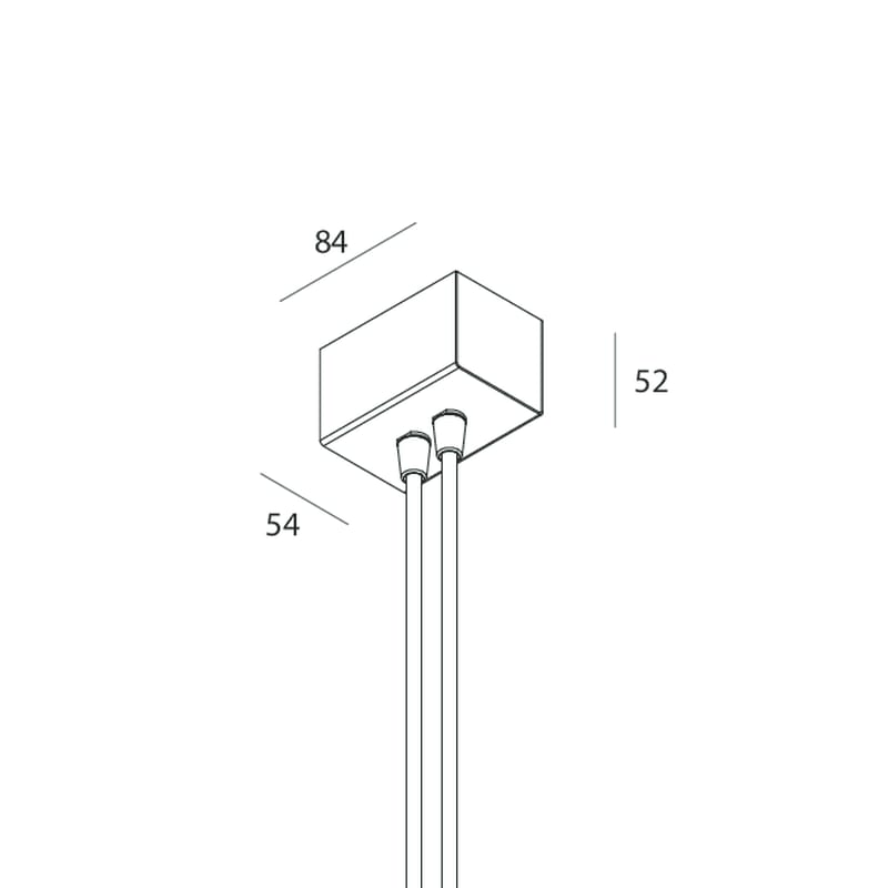 NOVALUX - Rosone laterale doppio nero L=1200 3P e kit di alimentazione plafone nero 45x75x75 cavo 3x0,75x2 L=1200. 103368.02