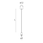 NOVALUX - LUCKY MINI: CAVO DI SOSPENSIONE L=3000 103513.99