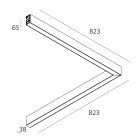 NOVALUX - LUCKY MINI: LED ANG.23W DALI 3K NE L=823 103518.02