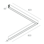 NOVALUX - LUCKY MINI: LED ANG.23W DALI3K CAFF L823