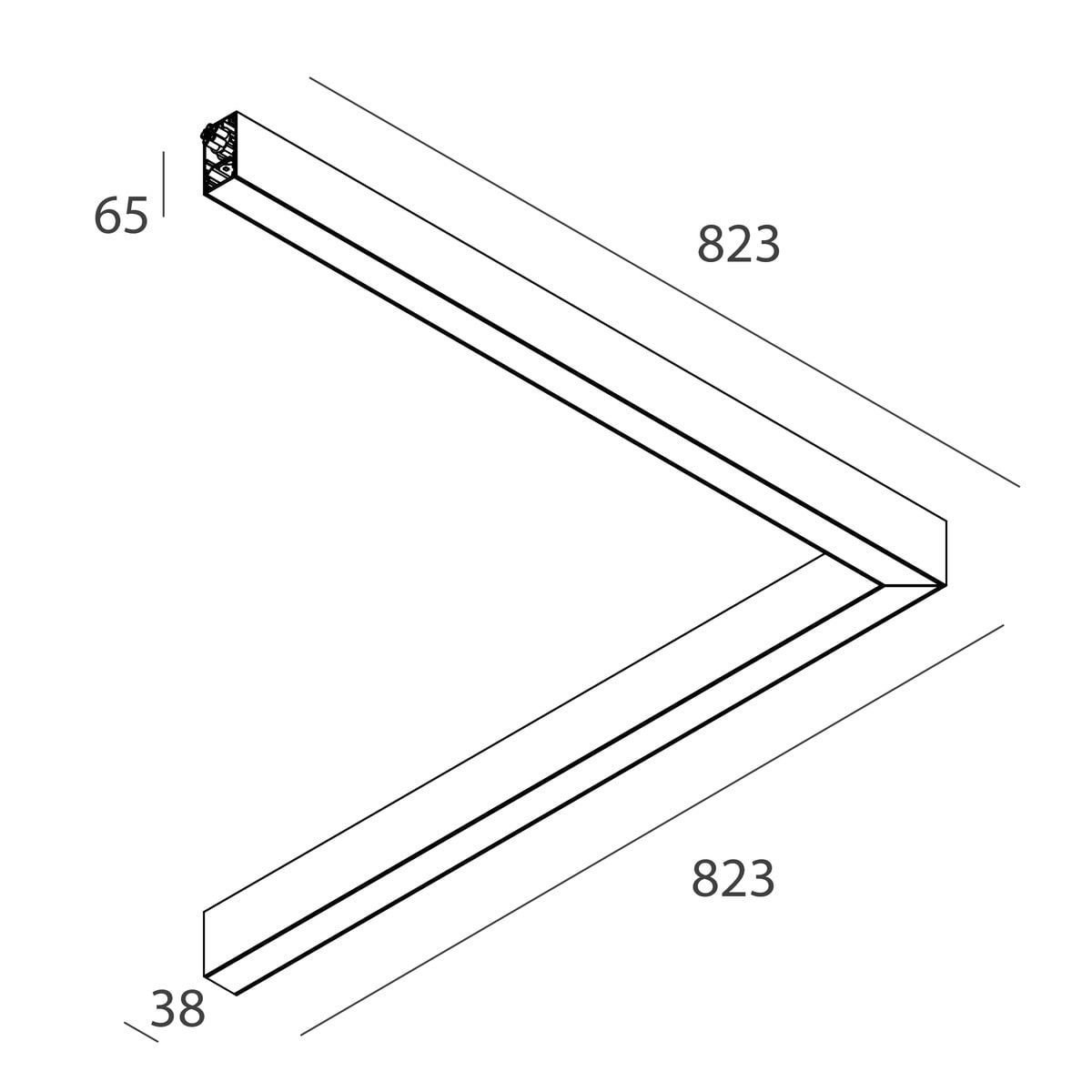 NOVALUX - LUCKY MINI: LED ANG.23W DALI 4K NE L=823