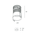 NOVALUX - KONE: 7W 3K 350MA F36 IP65 BI
