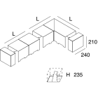 NOVALUX - GHOST EVO: CARTER LIN. L=990MM 2PZ BI 104051.01