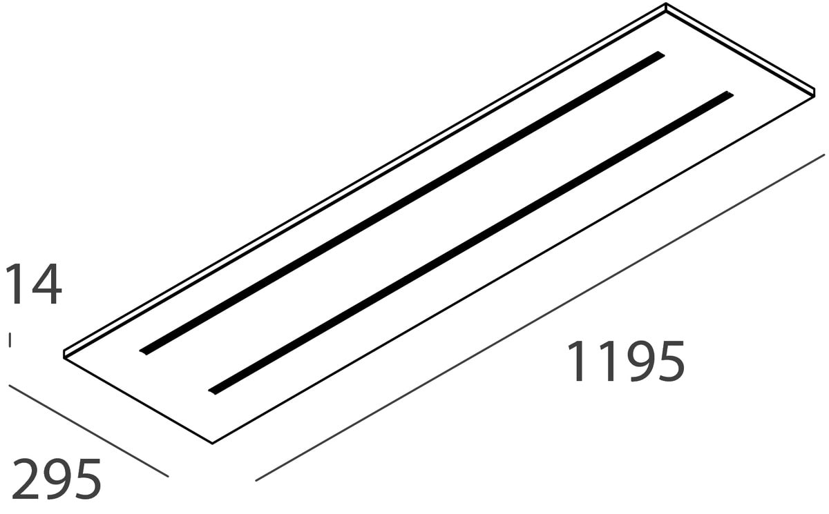 NOVALUX - school 1200x300 50w 4k dali ugr ip40