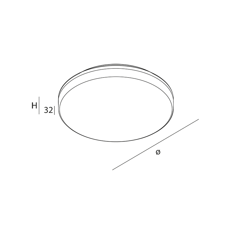 NOVALUX - LUNA TND: LED 19W 3K D=280 BIA CRI90