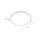 NOVALUX - LUNA TND: LED 36W 4K EM.D400 BIA CRI90 104328.01