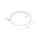 NOVALUX - LUNA TND: LED 19W 3K MW 280 BI C90 T/SET 104329.01